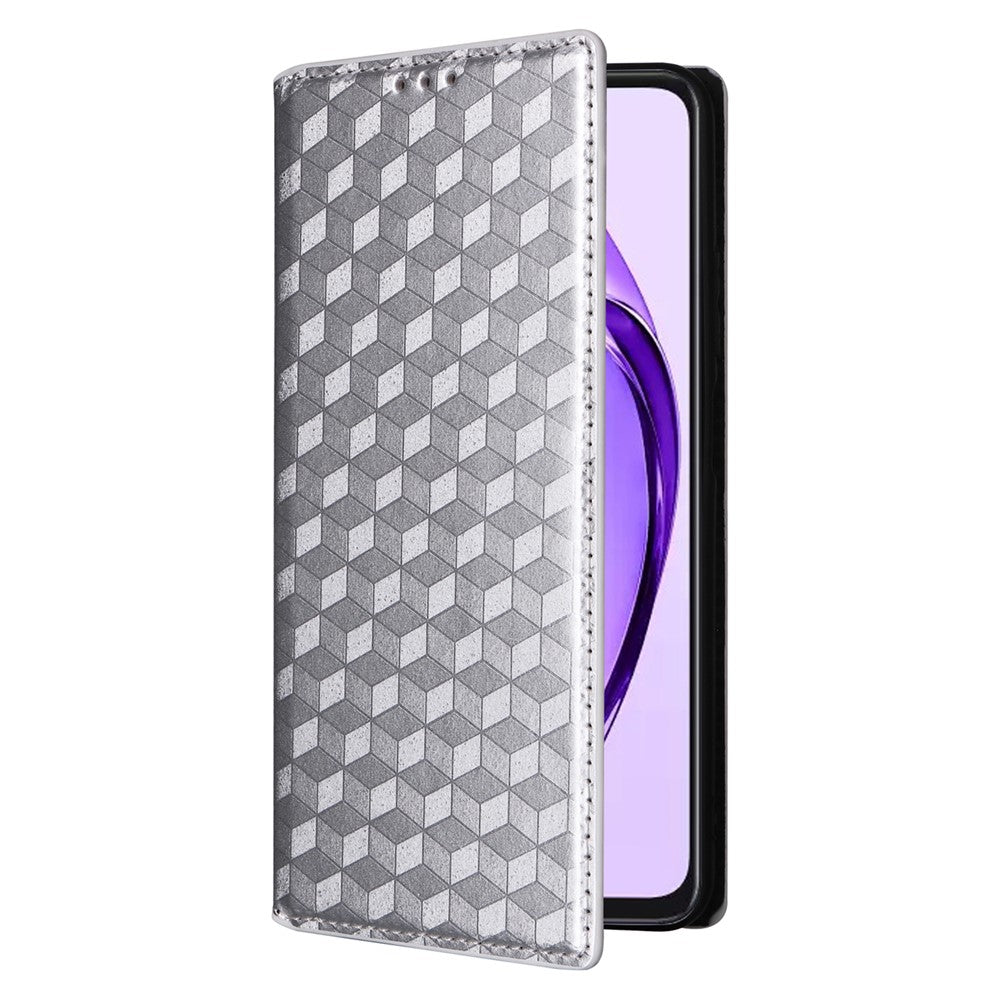 Oppo A80 5G / A3 Pro (Global) 5G / K12x 5G (Indien) / A3x 5G (Kina) Läderfodral Plånboksfodral mobilfodral Rombpräglat