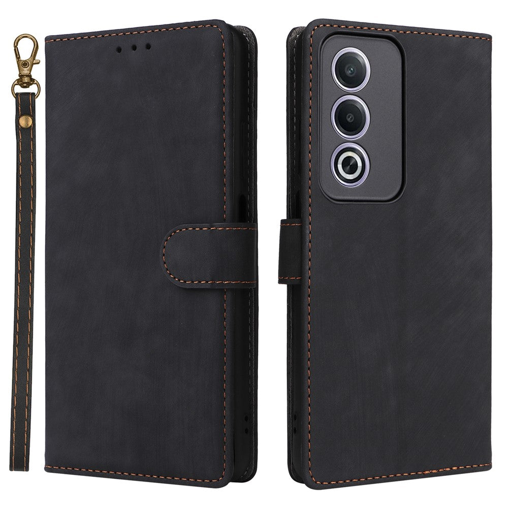 Oppo A80 5G / A3 Pro (Global) 5G / K12x 5G (Indien) / A3x 5G (Kina) Läderfodral RFID-blockerande plånboksfodral med rem