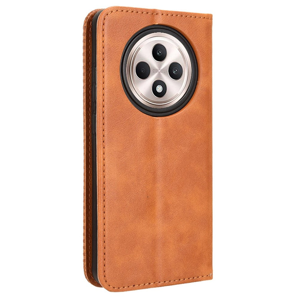 OPPO Reno12 F 5G / Oppo F27 5G Skal Retro PU Läder Plånboksfodral mobilfodral Stativ