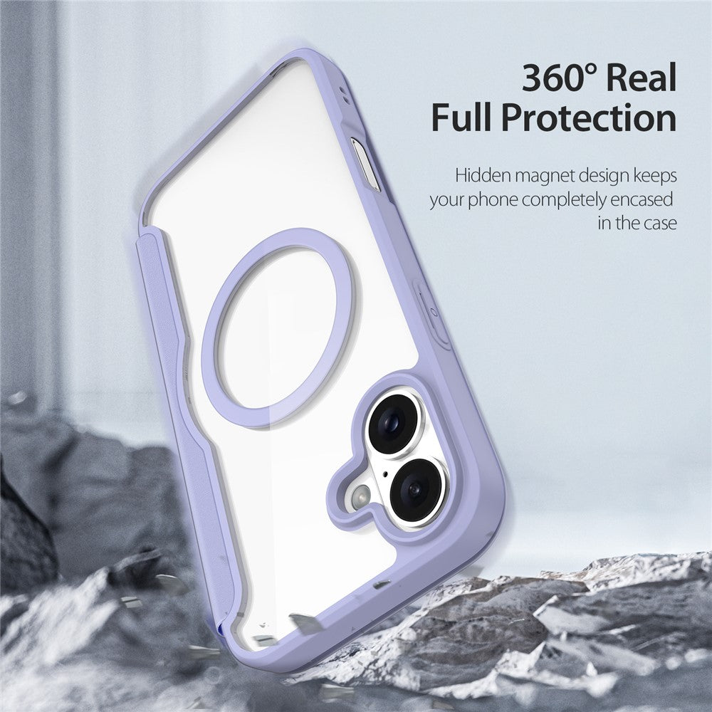 DUX DUCIS Skin X Pro for iPhone 16 Plus Case Compatible with MagSafe Card Slot Leather Cover