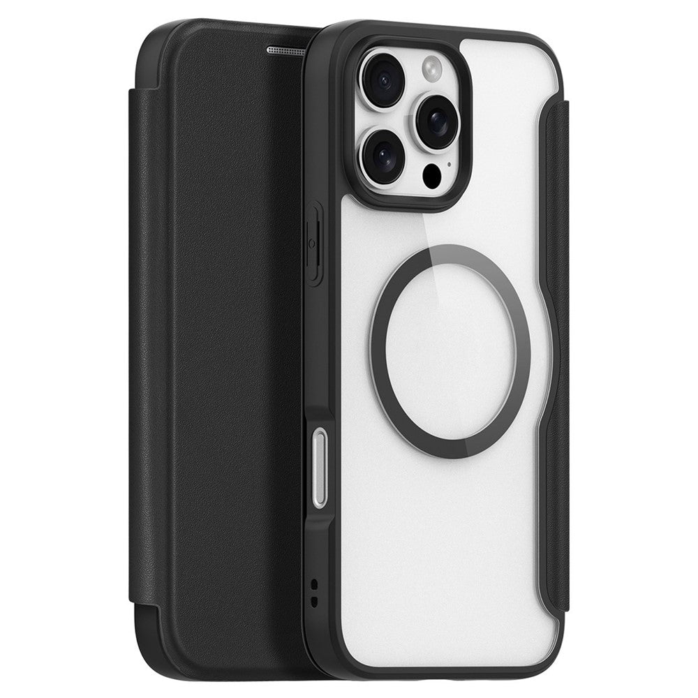 DUX DUCIS Skin X Pro for iPhone 16 Pro Leather Case Compatible with MagSafe Card Holder Phone Cover
