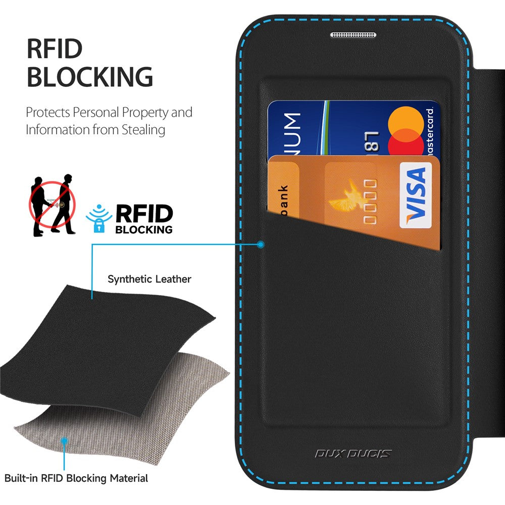 DUX DUCIS Skin X Pro for iPhone 16 Pro Leather Case Compatible with MagSafe Card Holder Phone Cover