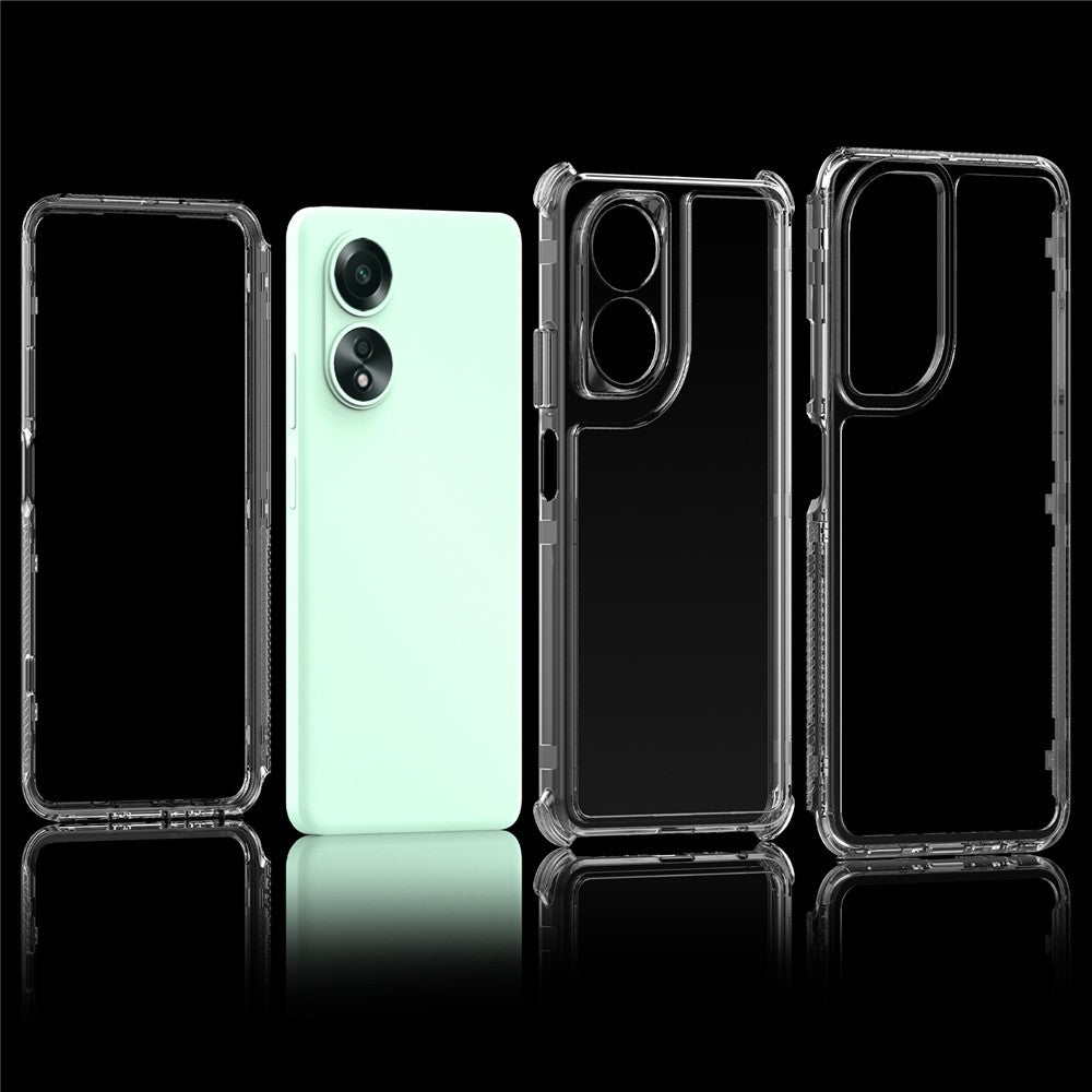 For Oppo A18 4G / A38 4G Case Acrylic+TPU 3-in-1 Mobile Phone Cover