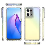 For Oppo Reno7 4G Clear Case Acrylic+TPU Phone Cover 3-in-1 Design
