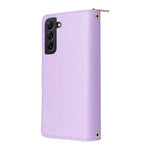 R20 For Samsung Galaxy S22+ 5G Case Zipper Leather Phone Cover Stand View