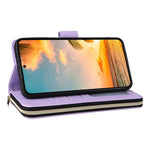 R20 For Samsung Galaxy S22+ 5G Case Zipper Leather Phone Cover Stand View