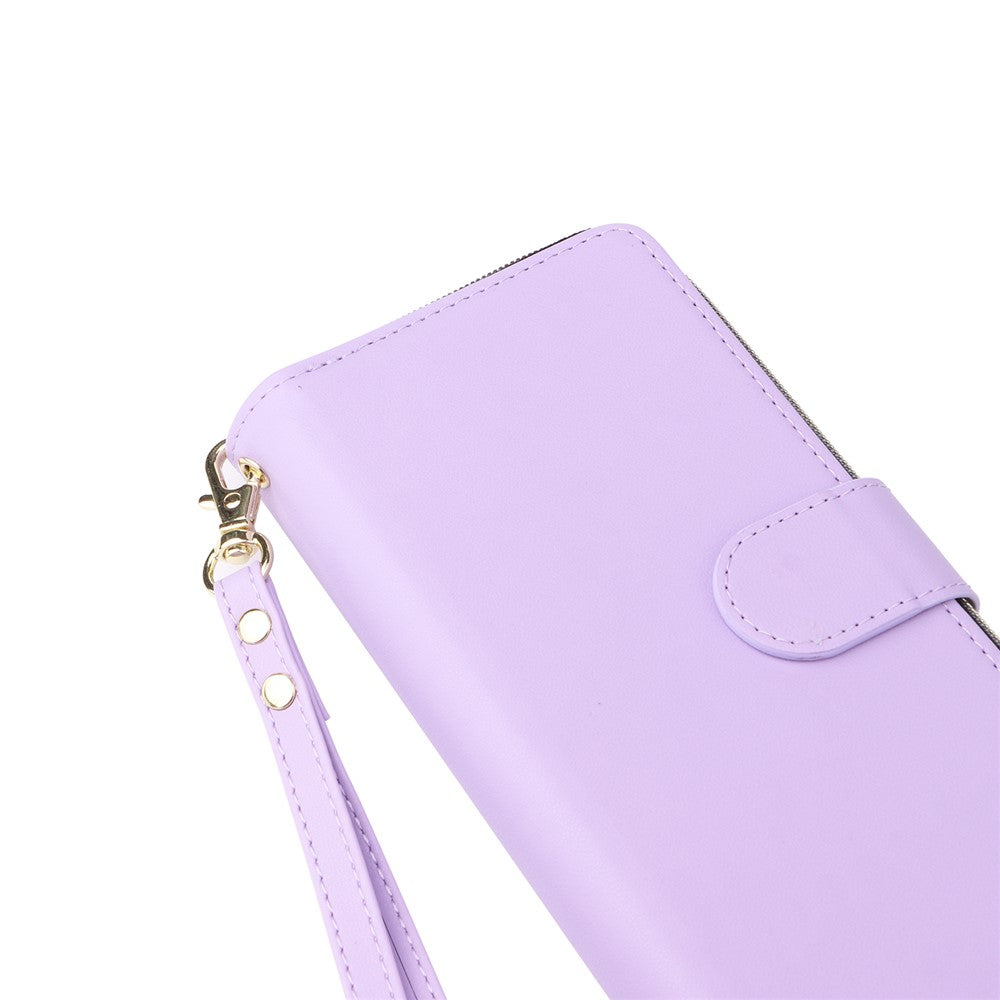 R20 For Samsung Galaxy S22+ 5G Case Zipper Leather Phone Cover Stand View