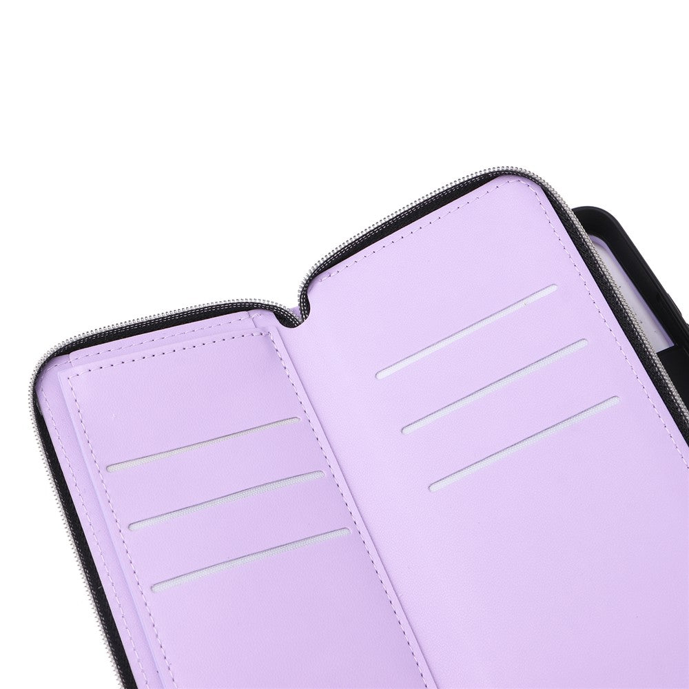 R20 For Samsung Galaxy S22+ 5G Case Zipper Leather Phone Cover Stand View