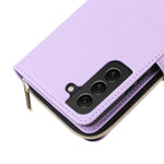 R20 For Samsung Galaxy S22+ 5G Case Zipper Leather Phone Cover Stand View