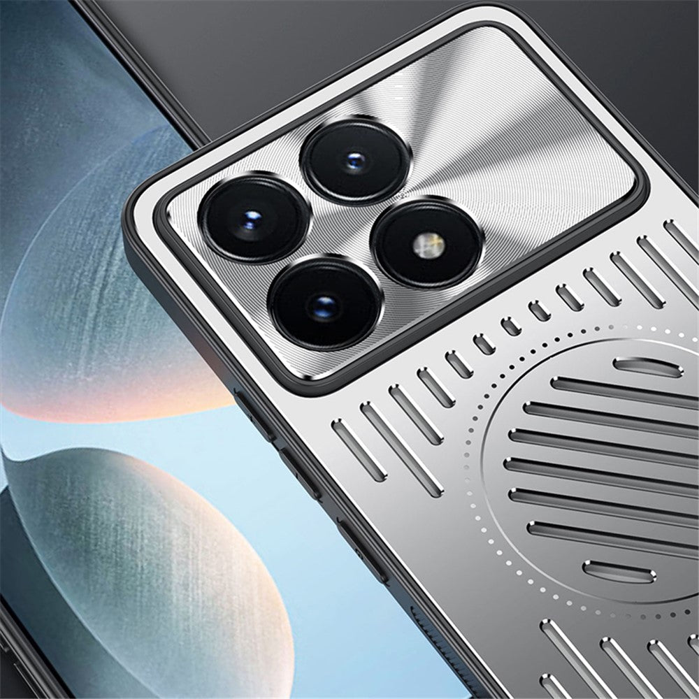 Xiaomi Redmi K70E 5G-etui i TPU+aluminiumslegering, stødbeskyttende mobilskal med varmeafledning
