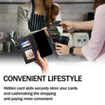ESEBLE Star Series For iPhone 16 Case Zipper Wallet Leather Stand Phone Cover