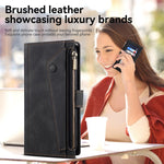 ESEBLE Star Series For iPhone 16 Case Zipper Wallet Leather Stand Phone Cover