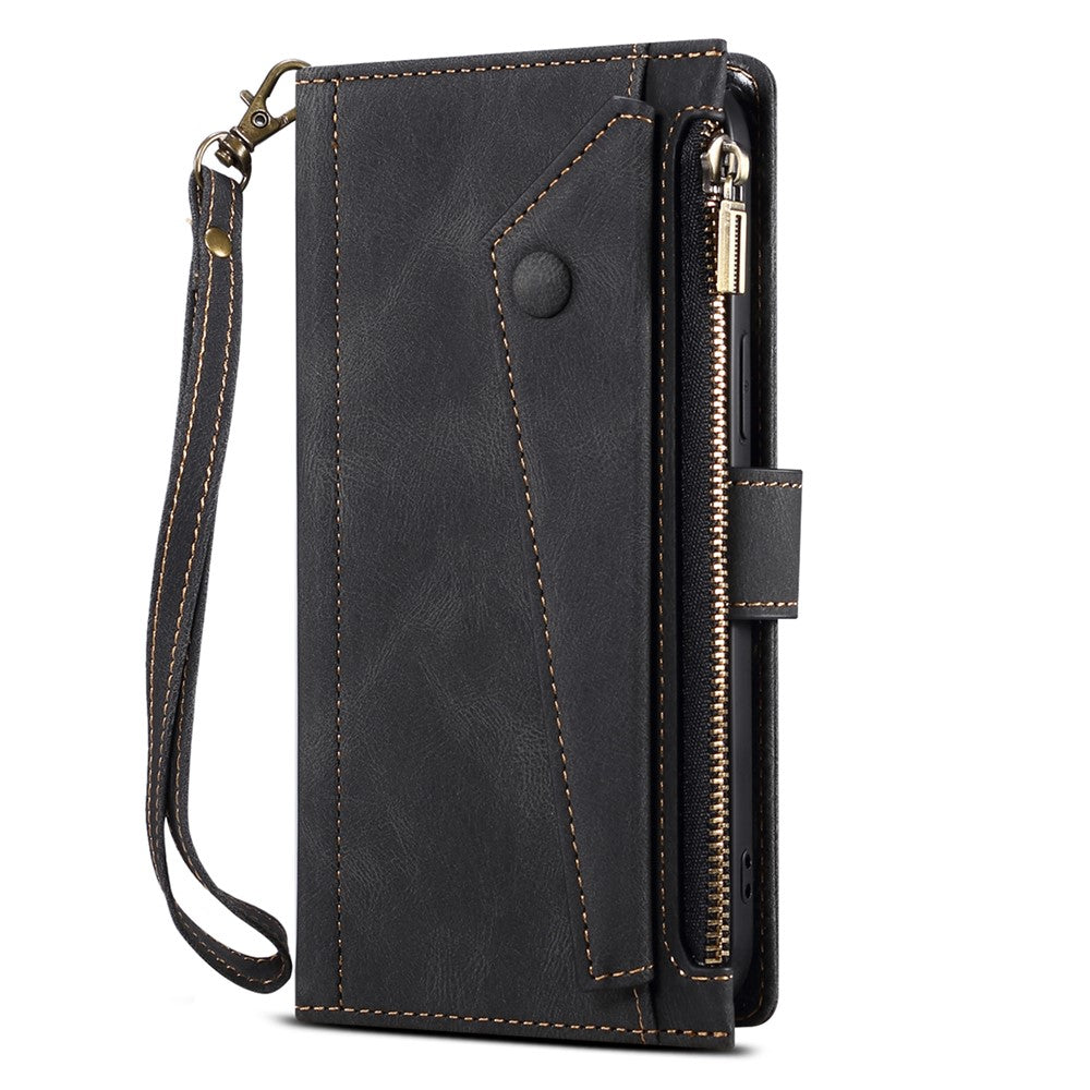 ESEBLE Star Series For iPhone 16 Case Zipper Wallet Leather Stand Phone Cover