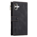 ESEBLE Star Series For iPhone 16 Case Zipper Wallet Leather Stand Phone Cover