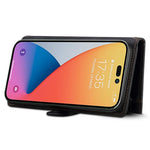 ESEBLE Star Series For iPhone 16 Case Zipper Wallet Leather Stand Phone Cover
