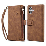 ESEBLE Star Series For iPhone 16 Case Zipper Wallet Leather Stand Phone Cover
