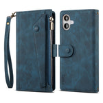 ESEBLE Star Series For iPhone 16 Case Zipper Wallet Leather Stand Phone Cover