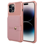 ZM03 Telefoncover til iPhone 14 Pro Max, Pung Stander Anti-ridse Telefoncover med Magnetisk Metalplade