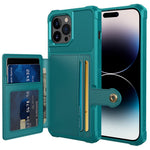 ZM03 Telefoncover til iPhone 14 Pro Max, Pung Stander Anti-ridse Telefoncover med Magnetisk Metalplade
