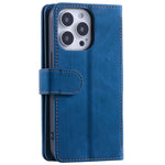 Til iPhone 16 Pro Cover PU-læder Telefoncover med Lynlåslomme og 9 Kortpladser