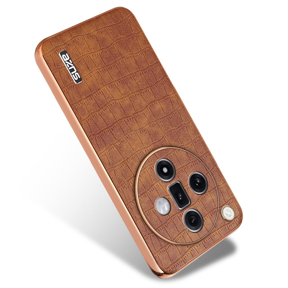 AZNS For Oppo Find X7 5G Case Electroplating Leather+TPU Phone Cover