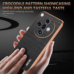 AZNS For Oppo Find X7 5G Case Electroplating Leather+TPU Phone Cover