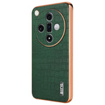 AZNS For Oppo Find X7 5G Case Electroplating Leather+TPU Phone Cover