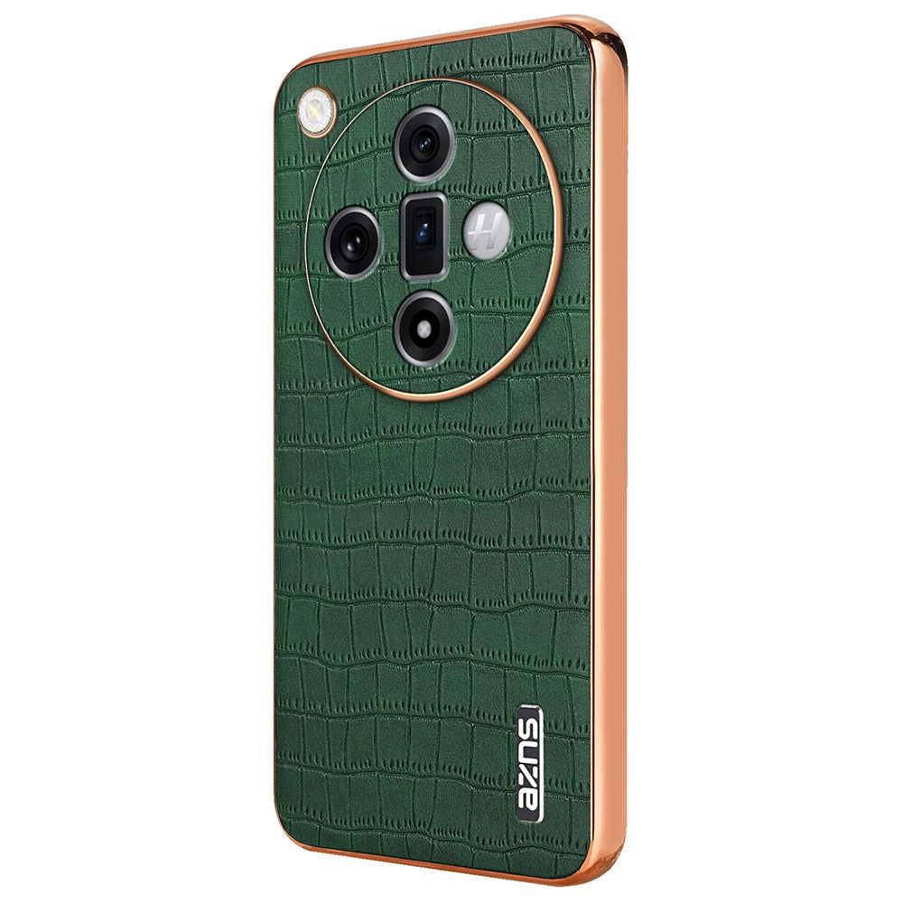 AZNS For Oppo Find X7 5G Case Electroplating Leather+TPU Phone Cover