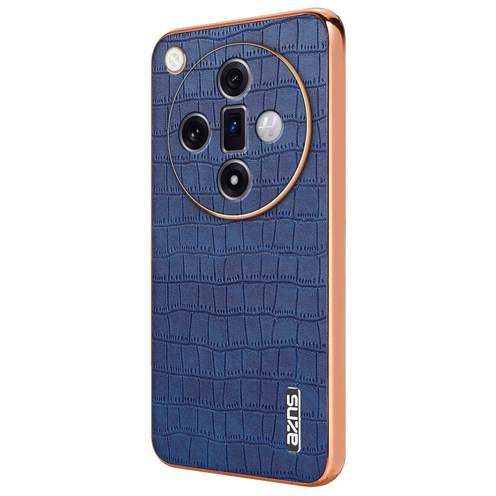 AZNS For Oppo Find X7 5G Case Electroplating Leather+TPU Phone Cover