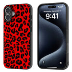 ABEEL For iPhone 16 Case PU Leather Coated TPU Leopard Phone Cover