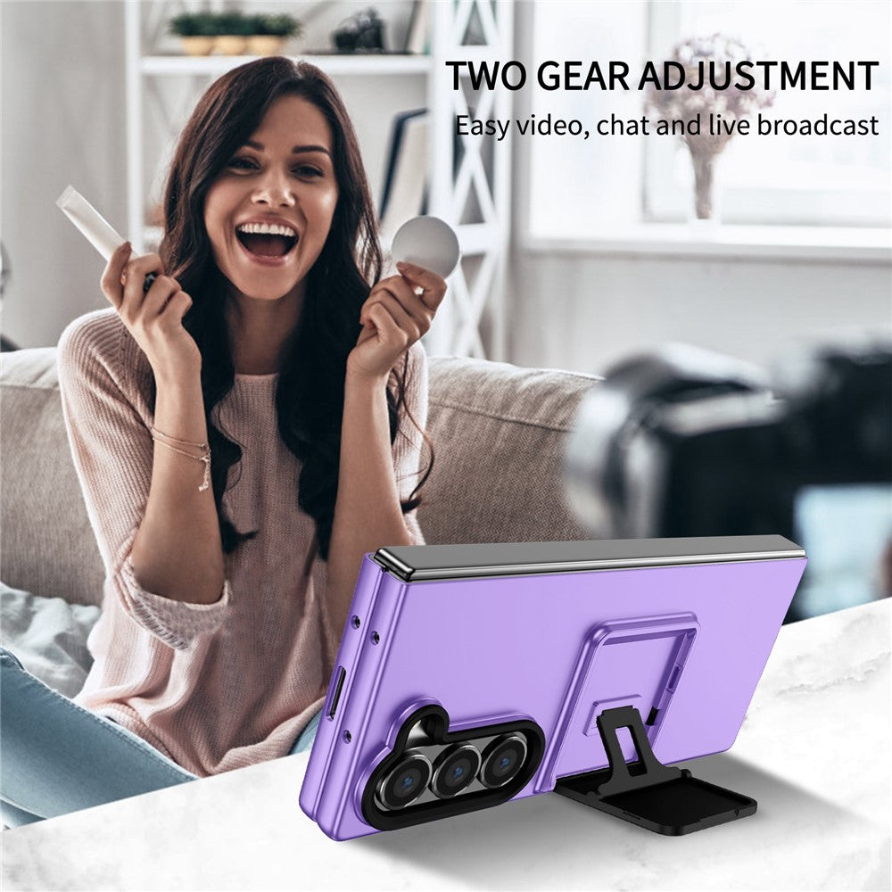 For Samsung Galaxy Z Fold6 5G Case Hidden Kickstand Hard PC Phone Cover