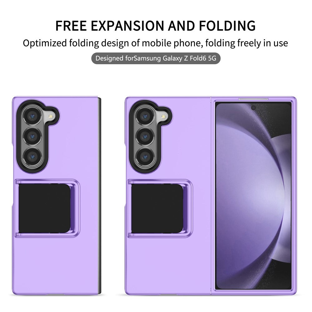 For Samsung Galaxy Z Fold6 5G Case Hidden Kickstand Hard PC Phone Cover