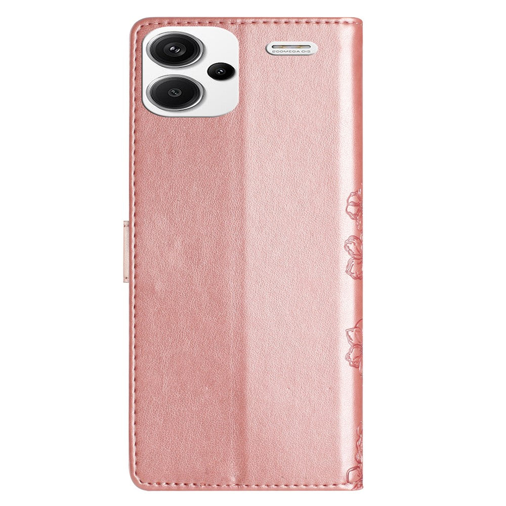 For Xiaomi Redmi Note 13 Pro+ 5G Case Butterfly Flower Imprint Leather Protection Phone Cover