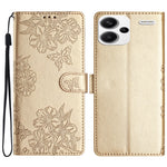 For Xiaomi Redmi Note 13 Pro+ 5G Case Butterfly Flower Imprint Leather Protection Phone Cover