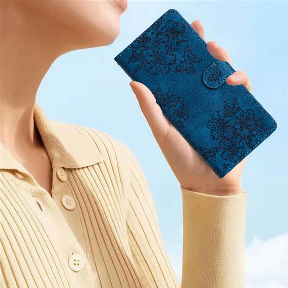 For Xiaomi Redmi Note 13 Pro+ 5G Case PU Leather Butterfly Flower Pattern Anti-Scratch Phone Cover