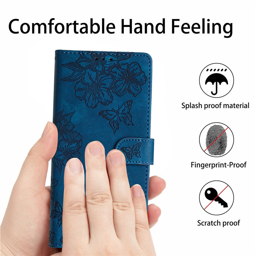 For Xiaomi Redmi Note 13 Pro+ 5G Case PU Leather Butterfly Flower Pattern Anti-Scratch Phone Cover