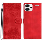 For Xiaomi Redmi Note 13 Pro+ 5G Case PU Leather Butterfly Flower Pattern Anti-Scratch Phone Cover