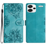 For Xiaomi Redmi Note 13 Pro+ 5G Case PU Leather Butterfly Flower Pattern Anti-Scratch Phone Cover