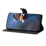 Xiaomi Redmi Note 13 Pro 5G / Poco X6 5G-skal med fjärilsblommatryck, läderfodral med beröringsfunktion
