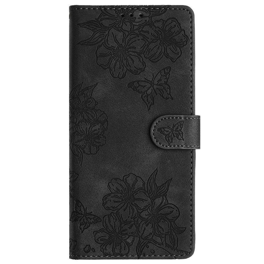 Xiaomi Redmi Note 13 Pro 5G / Poco X6 5G-skal med fjärilsblommatryck, läderfodral med beröringsfunktion