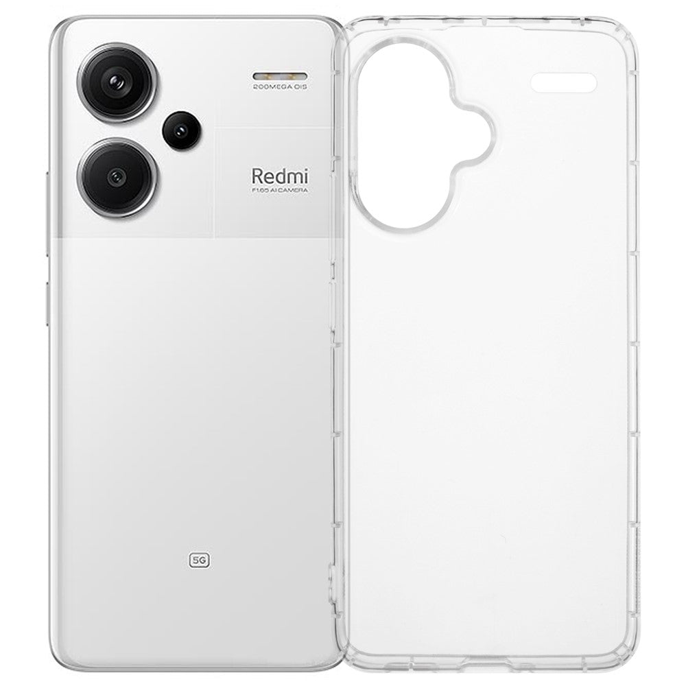 For Xiaomi Redmi Note 13 Pro+ 5G Clear Case Anti-Drop TPU Phone Cover (Big Rear Lens Hole)