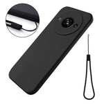 For Xiaomi Redmi A3x 4G Case Liquid Silicone Phone Cover with Wrist Strap