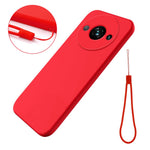 For Xiaomi Redmi A3x 4G Case Liquid Silicone Phone Cover with Wrist Strap