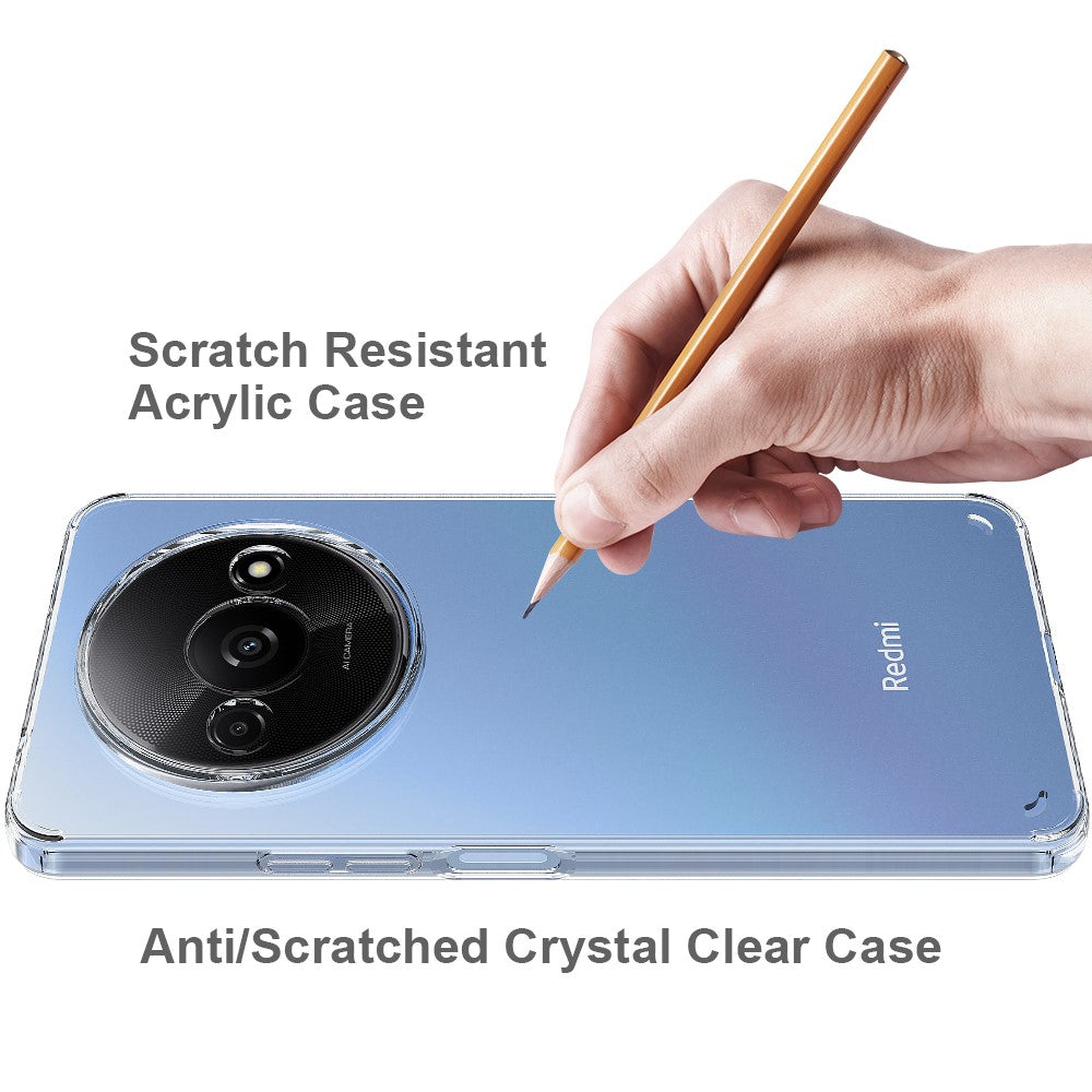 For Xiaomi Redmi A3x 4G Clear Case TPU+Acrylic Phone Cover