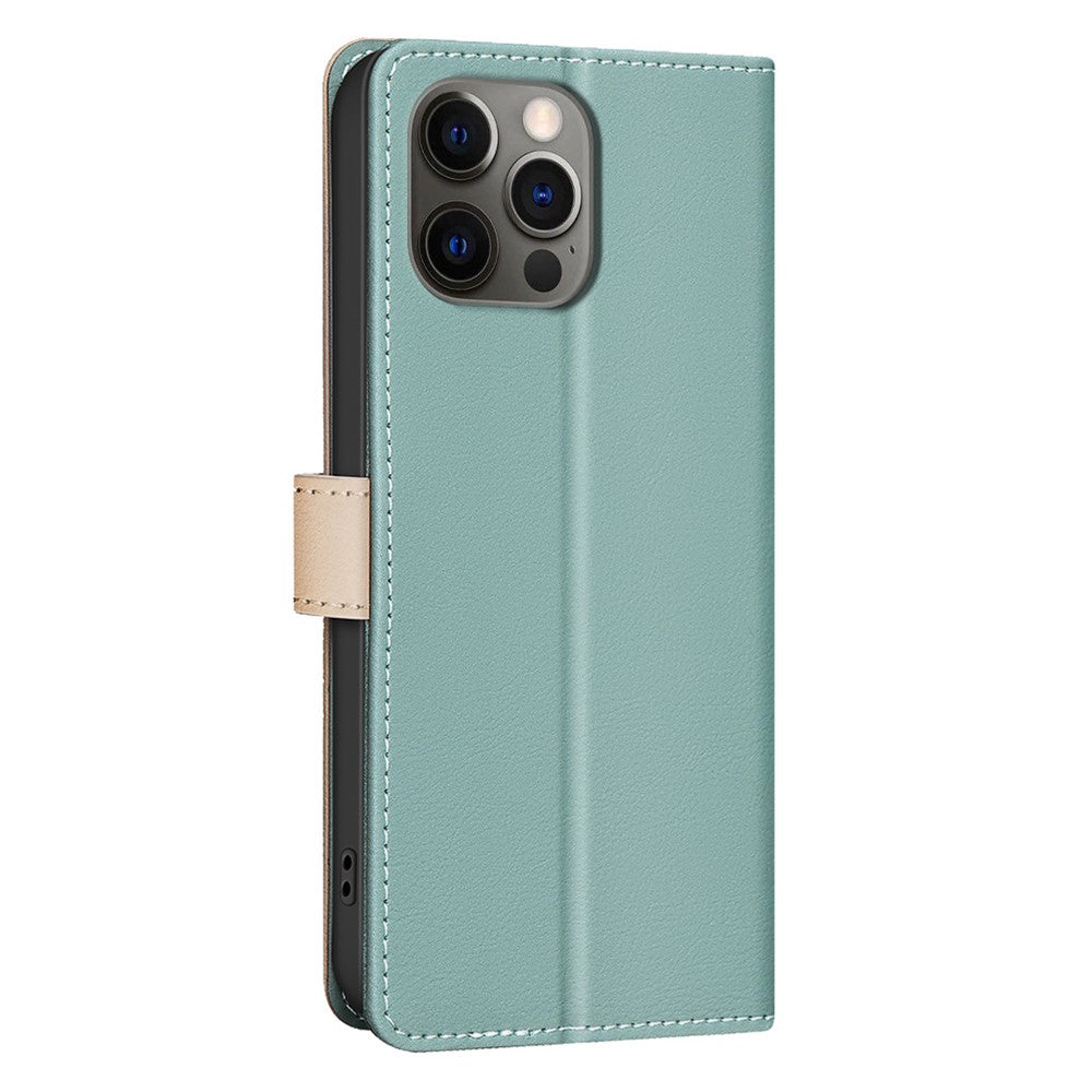BINFEN COLOR BF33 Läderfodral för iPhone 13 Pro Max Plånboksfodral med RFID-blockering