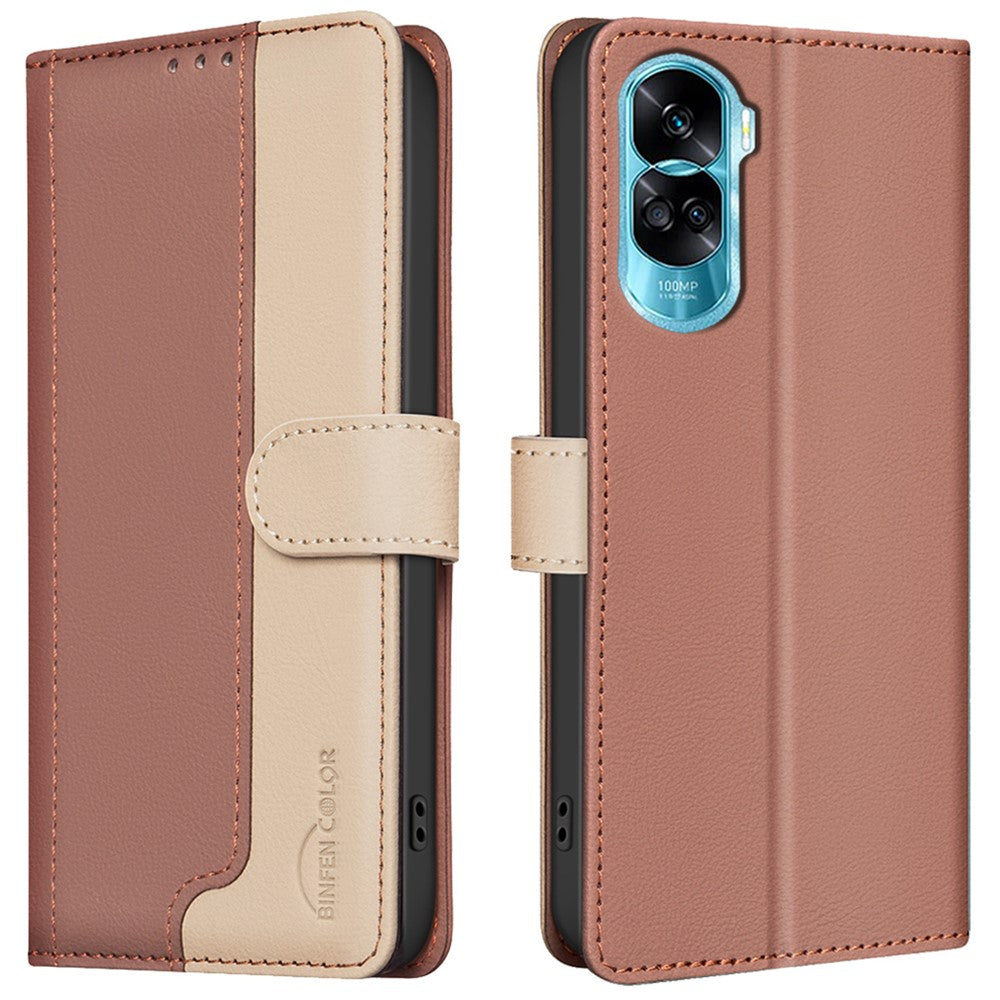 BINFEN COLOR BF33 For Honor X50i 5G / 90 Lite 5G Case Wallet Leather Cover RFID Blocking