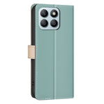 BINFEN COLOR BF33 For Honor X8b 4G Leather Case Splicing Color RFID Blocking Phone Cover