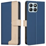 BINFEN COLOR BF33 For Honor X8b 4G Leather Case Splicing Color RFID Blocking Phone Cover