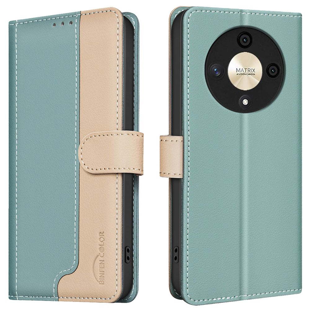 BINFEN COLOR BF33 For Honor Magic6 Lite 5G / X9b 5G Leather Case RFID Blocking Card Slots
