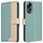 BINFEN COLOR BF33 For Oppo A58 4G Case Splicing Color Wallet Leather Cover